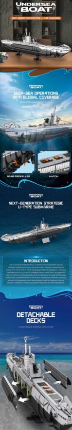 R33050 THE STRATEGIC U-TYPE SUBMARINE 3624PCS - Image 3