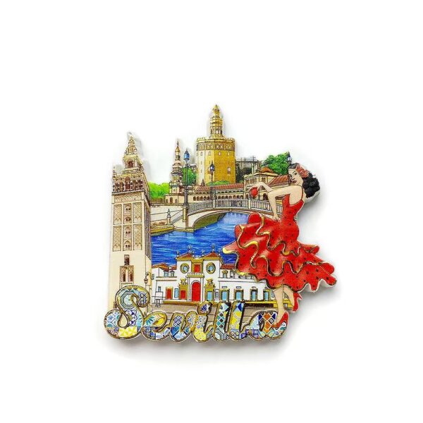 Resin-Made Seville Fridge Decoration With Magnet