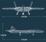 R33030 SU-57 THE HEAVY FIGHTER 1456PCS - Image 2