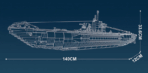 R33050 THE STRATEGIC U-TYPE SUBMARINE 3624PCS - Image 2