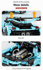 T5011 1:8 The HongQi S9 3502PCS - Image 6