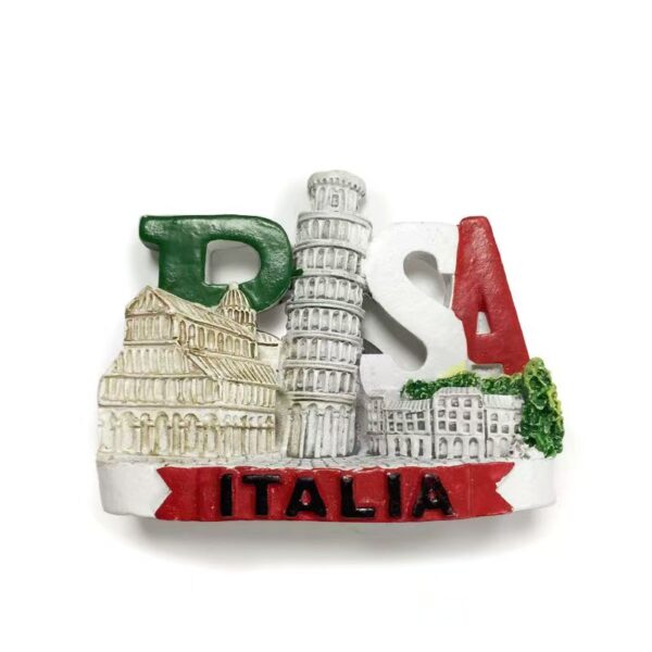 Resin-Made Pisa Tower Fridge Decoration With Magnet