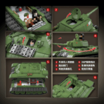 QG100276 The T34/76 Medium Tank (1940 Model)  1013PCS - Image 4