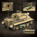 QG100314 The SturmTiger German 38cm Assault Mortar  1394PCS - Image 5