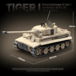 QG100233 The WWII Tiger I Panzerkampfwagen VI Ausf. E Sd Kfz 181 Tiger  1361PCS - Image 7