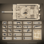 QG100233 The WWII Tiger I Panzerkampfwagen VI Ausf. E Sd Kfz 181 Tiger  1361PCS - Image 6